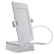 Halco 89080 6" Square Slim Downlight 14W 27K Dimmable Wet Location DLS6FR14/SQ/927/LED