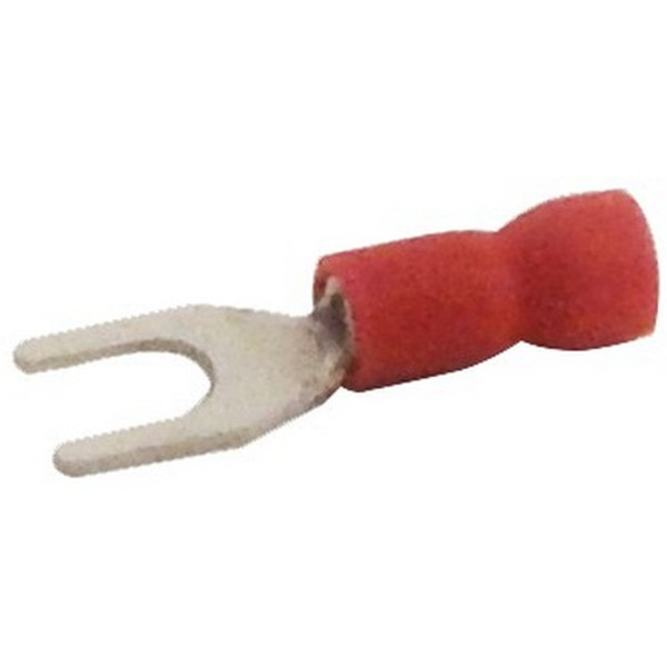 Morris Products 01118 Vinyl Insulated Fork/Spade Terminals 25 Pack - 22-16 Wire, 1/4" Stud