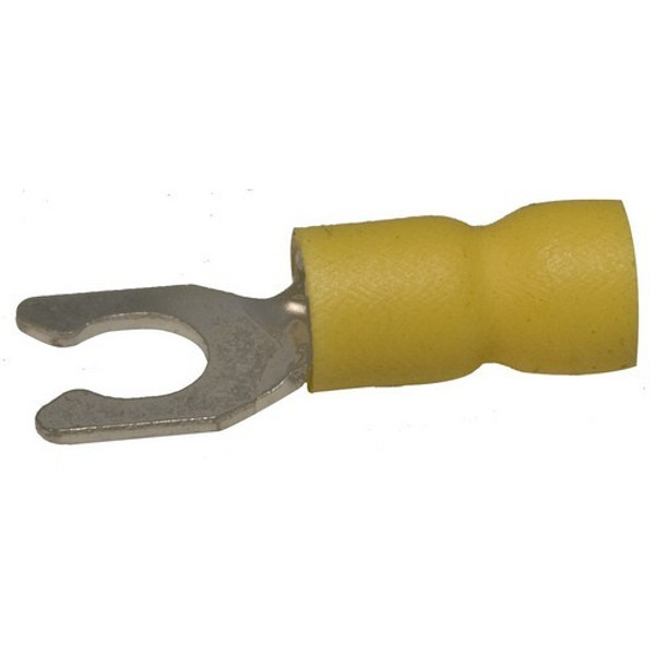 Morris Products 11714 Vinyl Insulated Locking Fork/Spade Terminals - 12-10 Wire, #6 Stud