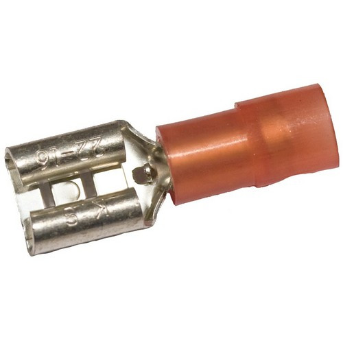 Morris Products 11912 Nylon Insulated Double Crimp Female Disconnects - 22-16 Wire, .032x.250 Tab