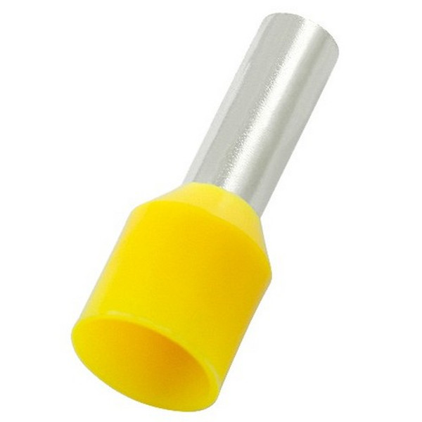 Morris Products 12766 Nylon Insulated Ferrules - Din Standard -   4 Awg .630" Pin Length Yellow