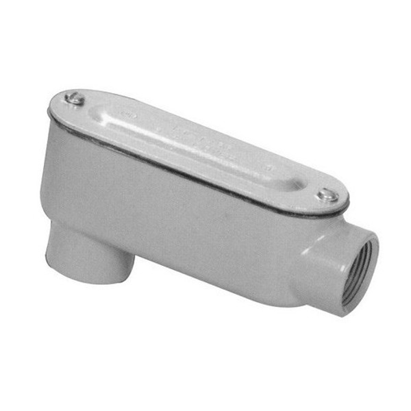Morris Products 14056 Aluminum Rigid Conduit Bodies LB Type - Threaded with Cover & Gasket 2-1/2"