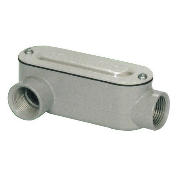 Morris Products 14094 Aluminum Rigid Conduit Bodies LR Type - Threaded with Cover & Gasket 1-1/2"