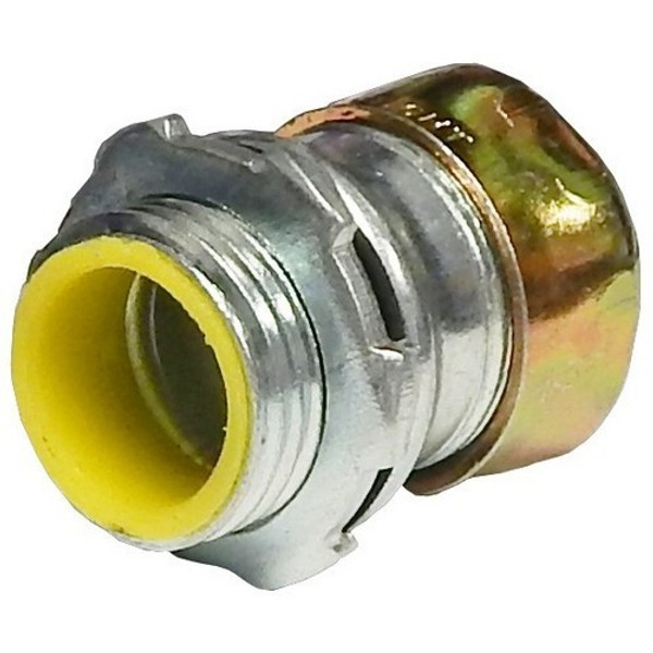 Morris Products 14980 Steel EMT Rain Tight Compression Connectors - Insulated Throat 1/2"