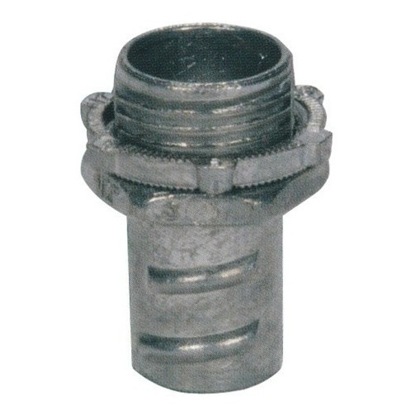 Morris Products 15075 Screw-In Connectors for Greenfield/Flex Conduit - Zinc Die Cast 1-1/2"