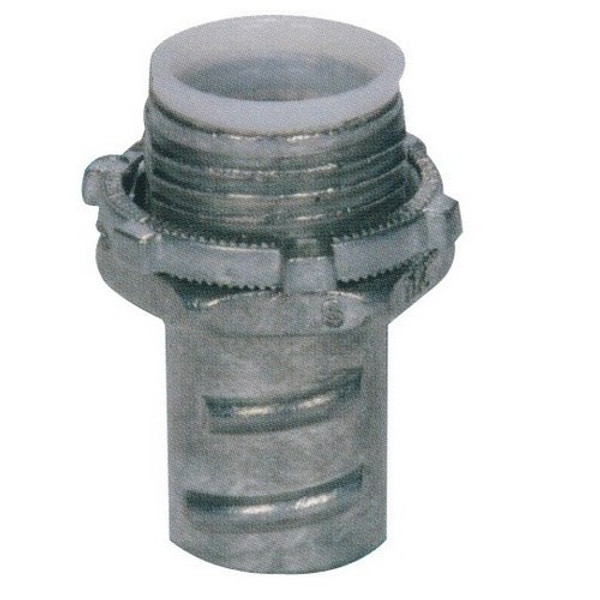 Morris Products 15083 Screw-In Connectors Insulated Throat for Greenfield/Flex Conduit - Zinc Die Cast 2"