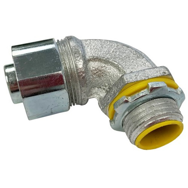 Morris Products 15181 1/2" Malleable Liquid Tight Connectors - 90° - Insulated Throat