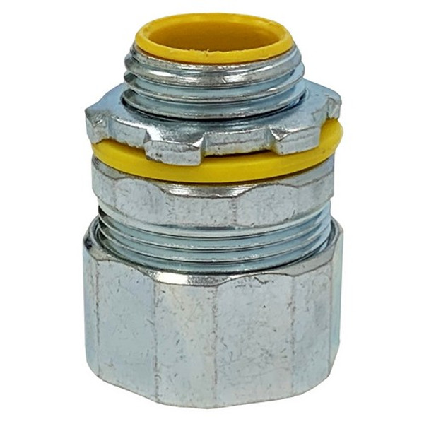 Morris Products 15204 1-1/4" Steel Liquid Tight Connectors - Straight - Insulated Throat