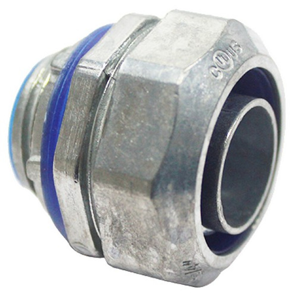Morris Products 15258 Liquid Tight Connectors - Straight - Insulated Throat - Zinc Die Cast 2-1/2"