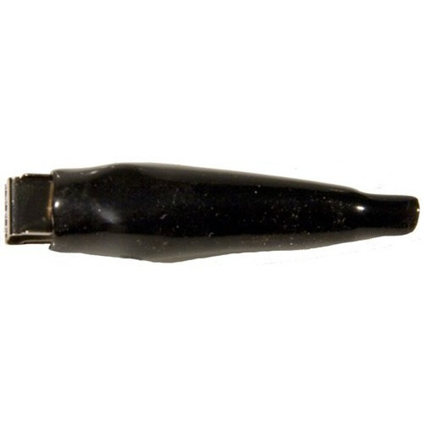 Morris Products 17350 Alligator Test Clips Flexible Vinyl Molded Insulator Wide - Crimp Type Black 2"