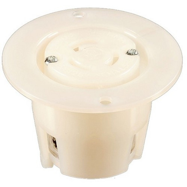 Morris Products 20429 Recessed Twist Lock Female Receptacles 2 Pole 3 Wire 15A 125VAC