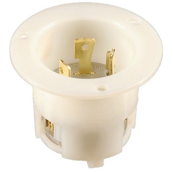 Morris Products 20441 Recessed Twist Lock  Male Plugs 2 Pole 3 Wire 30A 250VAC