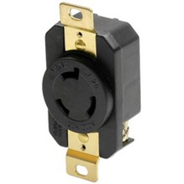 Morris Products 20449 Twist Lock Wall Mount Receptacles - 2 Pole 3 Wire  20A 277V