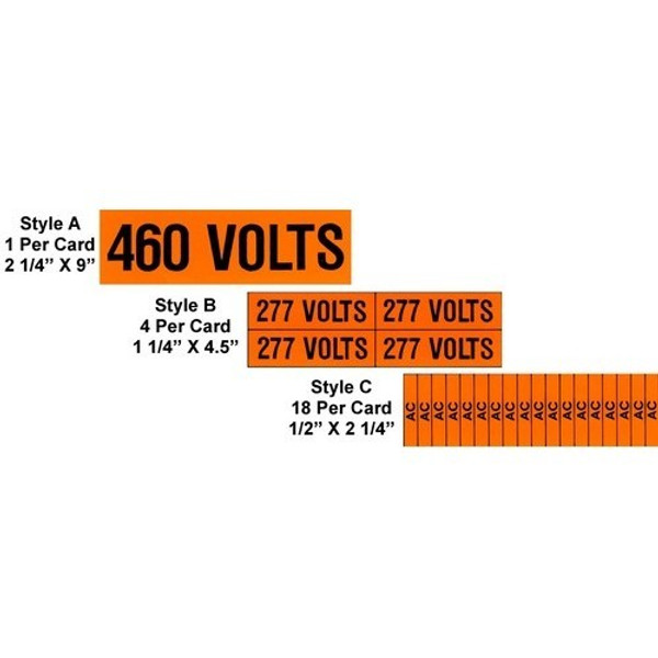 Morris Products 21336 Voltage Markers (1) 277V (5 Pack)