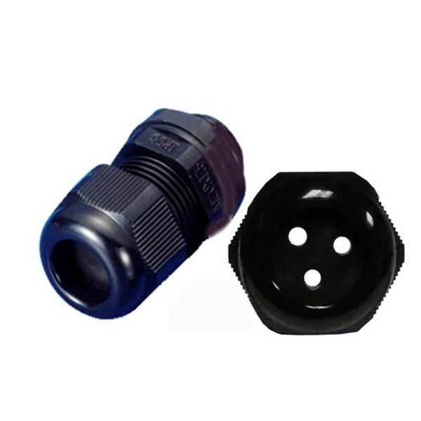 Morris Products 22262 Nylon Cable Glands - Multi-Conductor - NPT Thread  3 Hole 1-1/4"  .256" - .327"