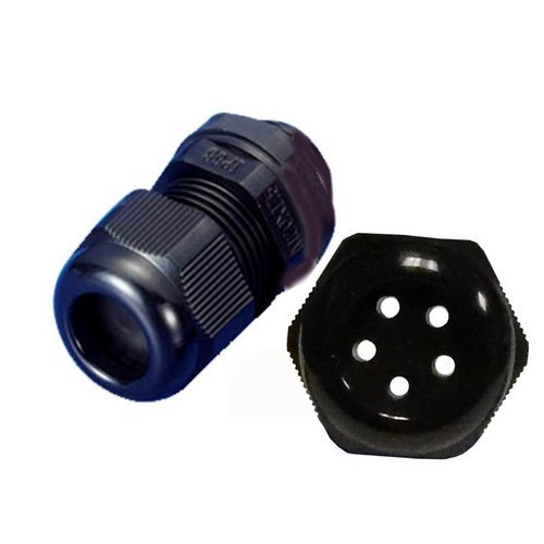 Morris Products 22288 Nylon Cable Glands - Multi-Conductor - NPT Thread  5 Hole 3/4"  .181" - .236"