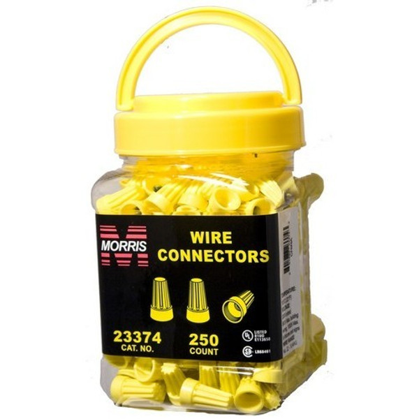 Morris Products 23374 Screw-On Wire Connectors P4 Yellow Small Jar