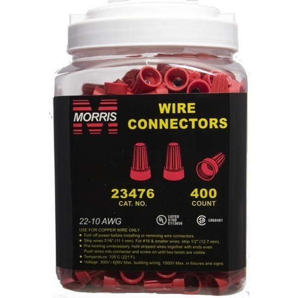 Morris Products 23476 Screw-On Wire Connectors P6 Red Large Jar