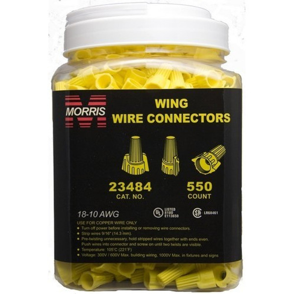 Morris Products 23484 Winged Twist Connectors Yellow Large Jar