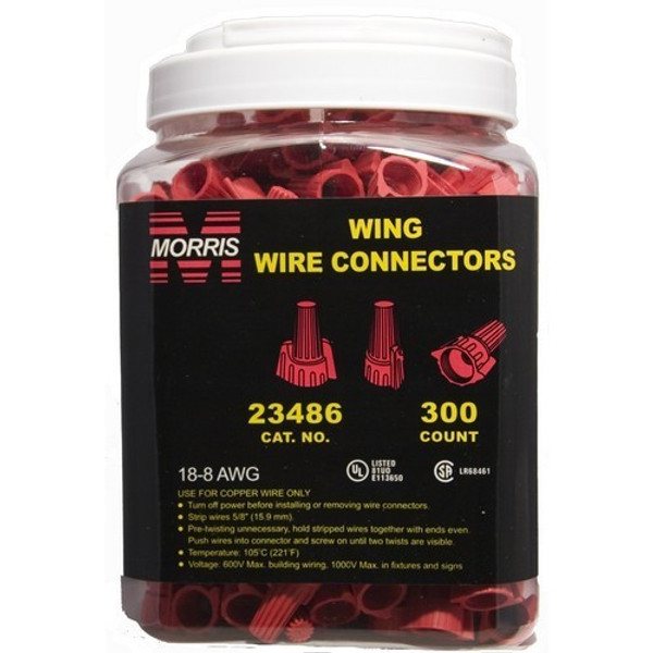 Morris Products 23486 Winged Twist Connectors Red Large Jar