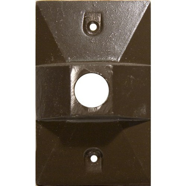 Morris Products 37314 One Gang Weatherproof Covers - Retangular Lampholder One Hole 1/2" Bronze