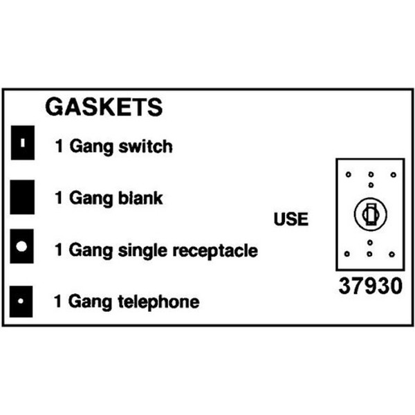 Morris Products 37930 1 Gang Switch/Receptacle Gasket