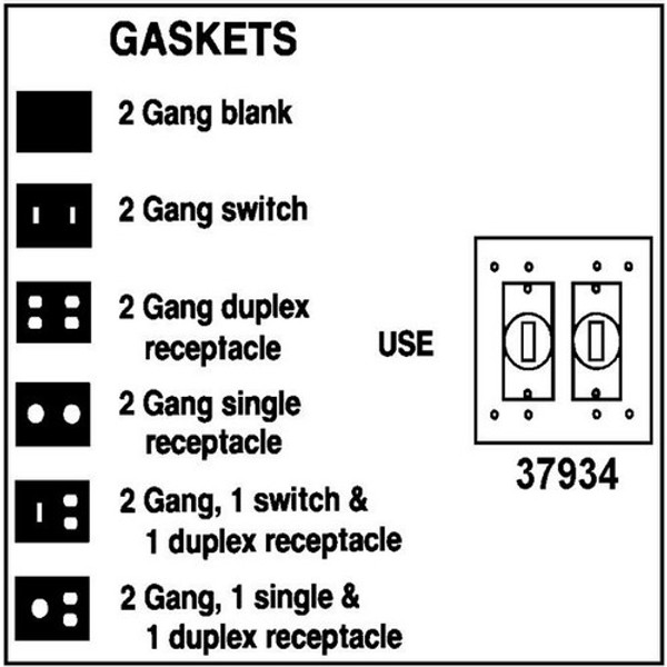 Morris Products 37934 2 Gang Switch/Receptacle Gasket