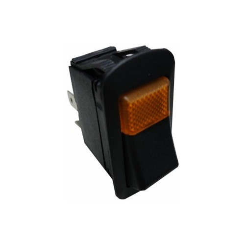 Morris Products 70177 Amber Lighted Rocker Switch On-Off DPST Quick Connect Spade Terminal