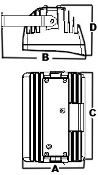 Morris Products 71342A LED ECO-Flood Light with Yoke(Bracket) 30 Watts 3,538 Lumens 120-277V 5000K Bronze