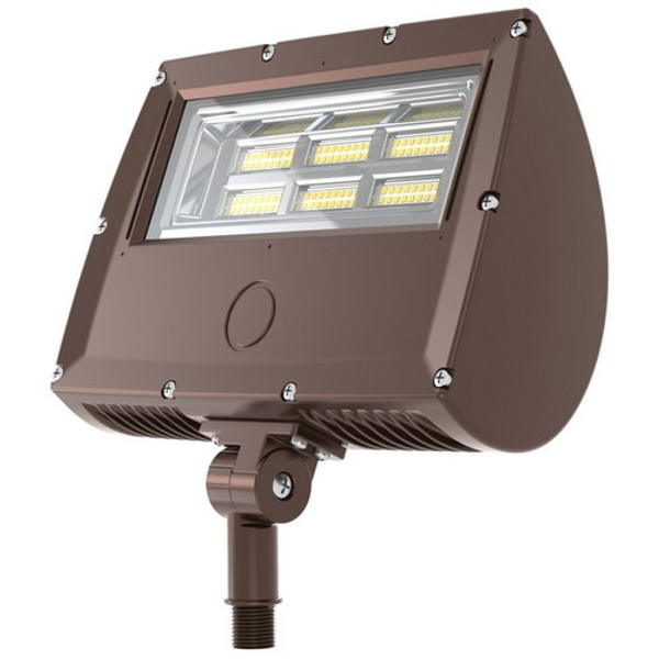 Morris Products 71353B Architectural Floods with 1/2" Adj. Knuckle 80 Watts 10,488 Lumens 120-277V 5000K Bronze