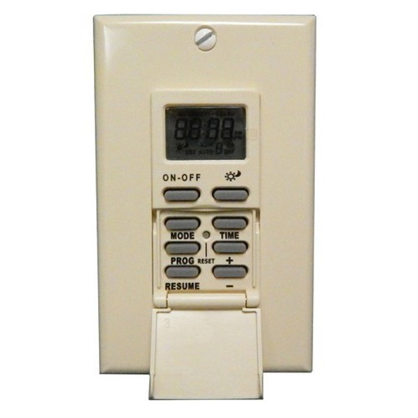 Morris Products 80515 7 Day In-Wall Digital Self-Adjusting Timer - SunTracker Ivory