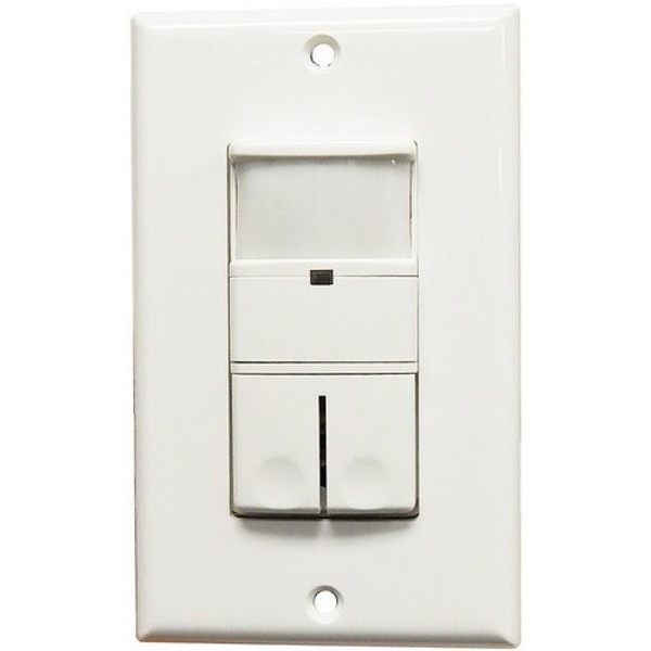 Morris Products 80548 Wall Mount Occupancy/Vacancy Sensors - Double Pole - PIR-3 Way White