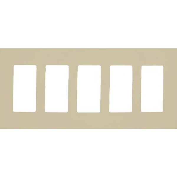 Morris Products 80920 Decorative Screwless Wallplates 5 Gang Ivory