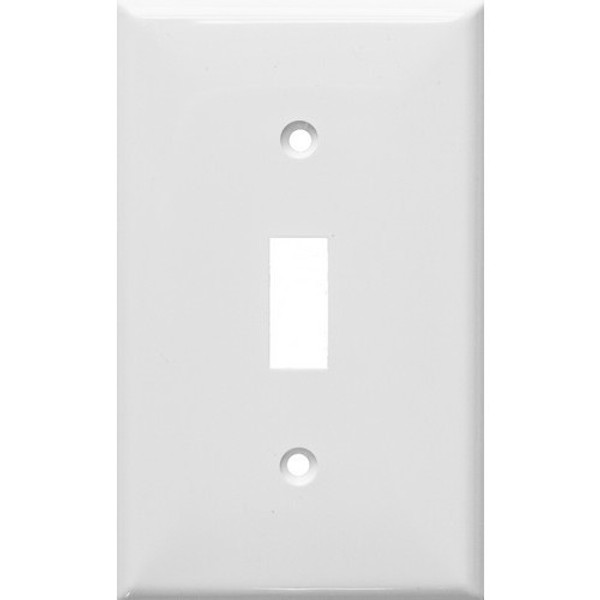 Morris Products 81011 Lexan Wall Plates 1 Gang Toggle Switch White