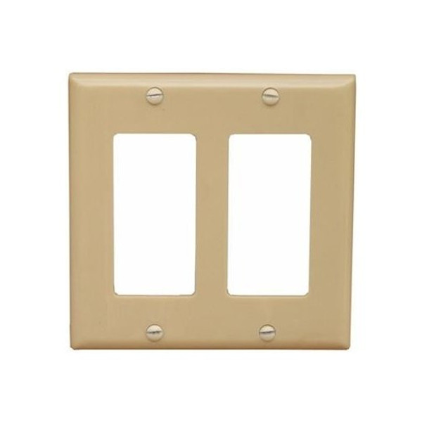 Morris Products 81120 Lexan Wall Plates 2 Gang Decorative/GFCI Ivory