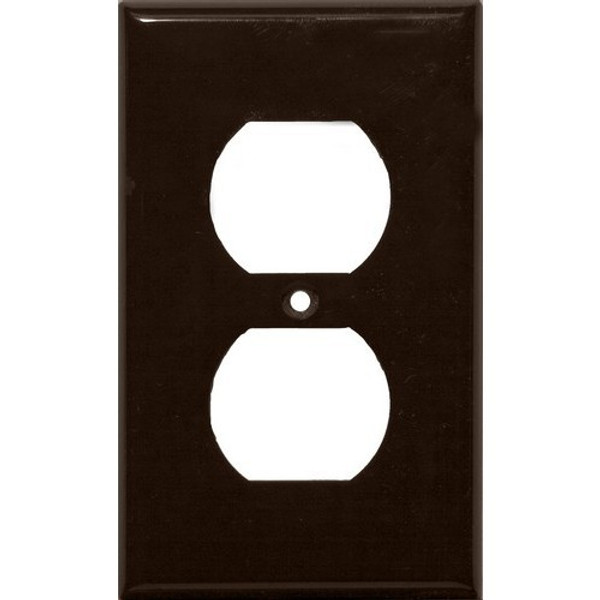 Morris Products 81412 Lexan Wall Plates 1 Gang Duplex Receptacle Brown