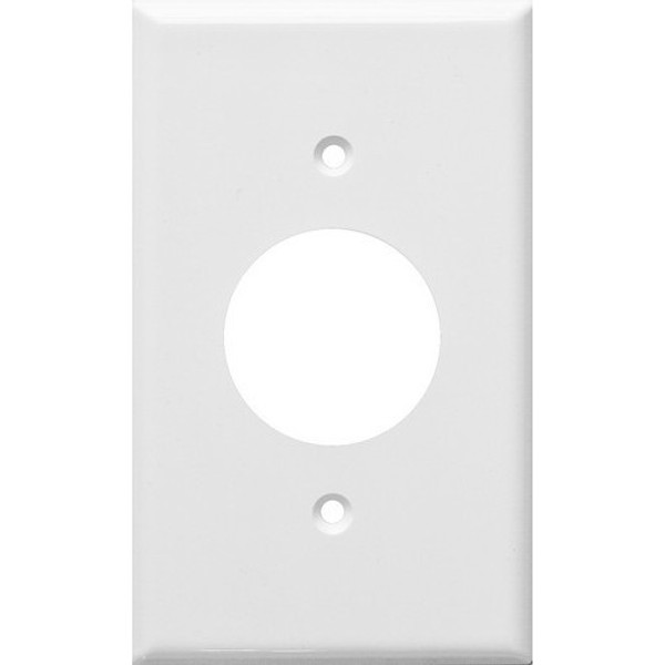 Morris Products 81611 Lexan Wall Plates 1 Gang Single Receptacle 1.406 White