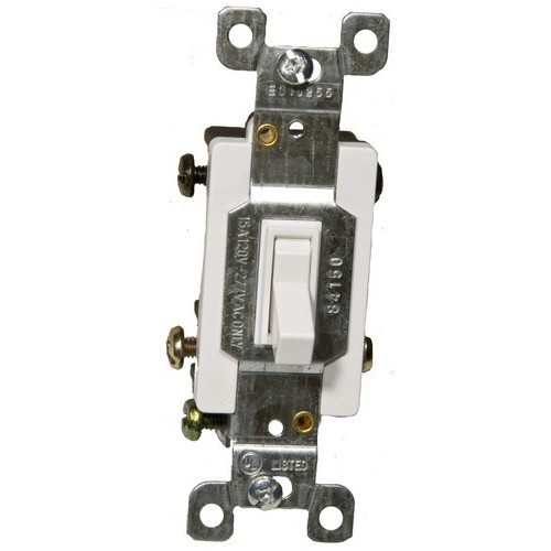 Morris Products 82041 Toggle Switch White 4 Way 15A-120/277V