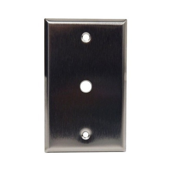 Morris Products 83455 430 Stainless Steel Wall Plates 1 Gang Cable .406" Hole Dia.