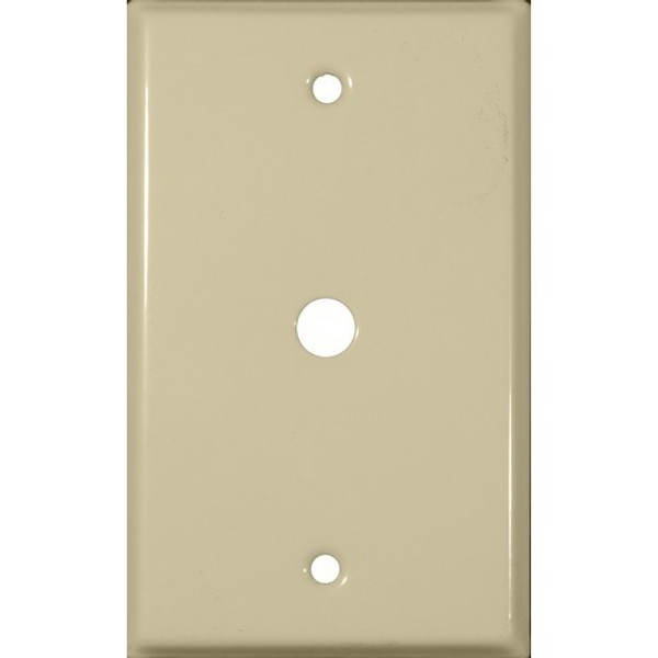 Morris Products 83458 Painted Steel Wall Plates 1 Gang Cable .406" Hole Dia. Ivory