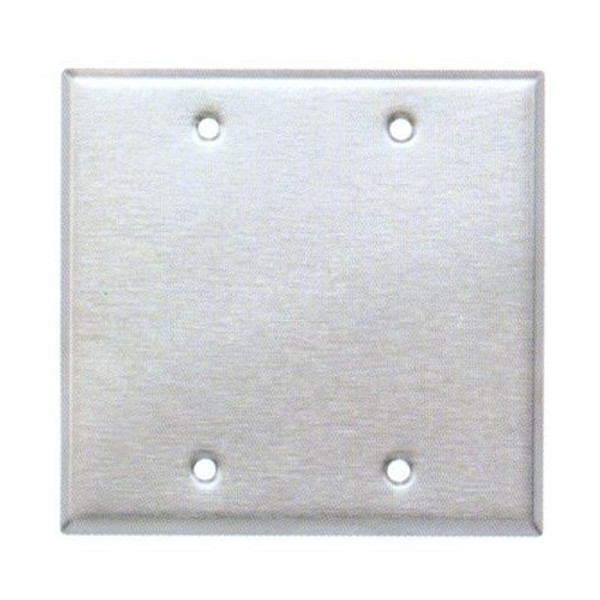 Morris Products 83842 304 Stainless Steel Wall Plates 2 Gang Blank