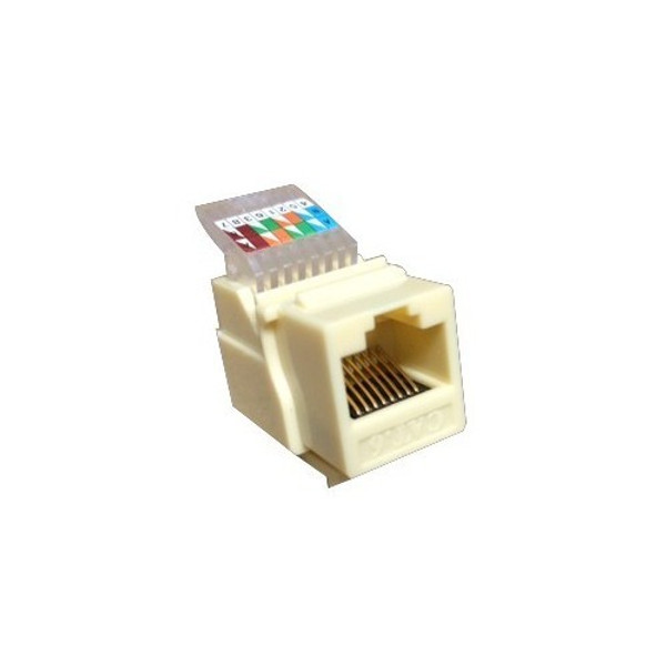 Morris Products 88012 Cat6 (RJ-45) Unshielded Keystone Jacks - Tooless Ivory