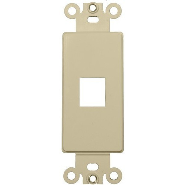 Morris Products 88102 Decorative DataComm Frame For Keystone Jacks and Modular Inserts One Port Ivory