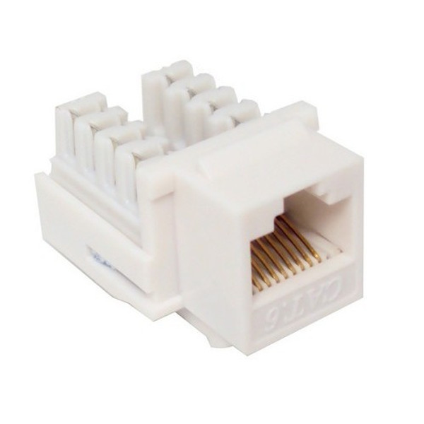 Morris Products 88421 Cat6 (RJ45) Unshielded Keystone Jacks White