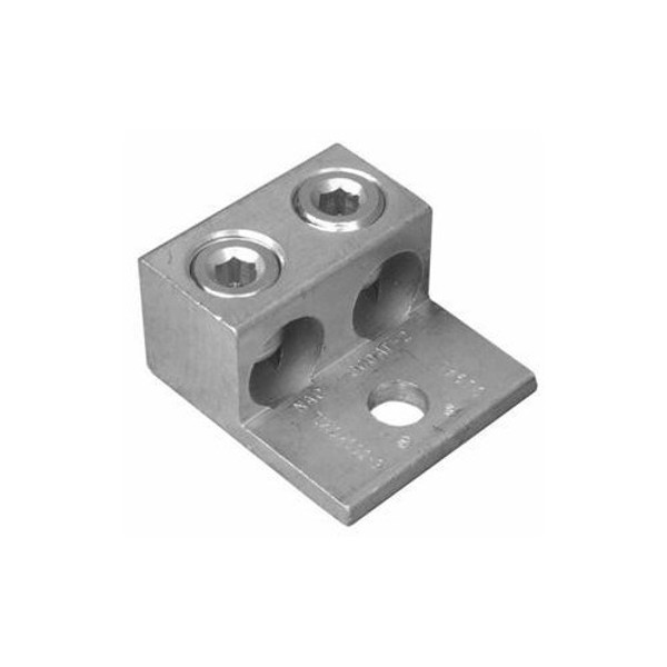 Morris Products 90824 Aluminum Mechanical Lugs Two Conductors - One Hole Mount 1000MCM-350MCM