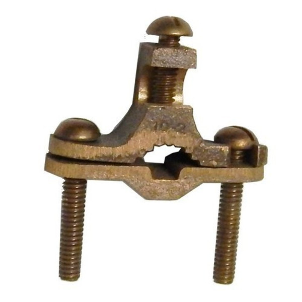 Morris Products 91656 Copper Ground Lay-In Rebar Clamp Direct Burial - 90&deg;    1/2" to 1"