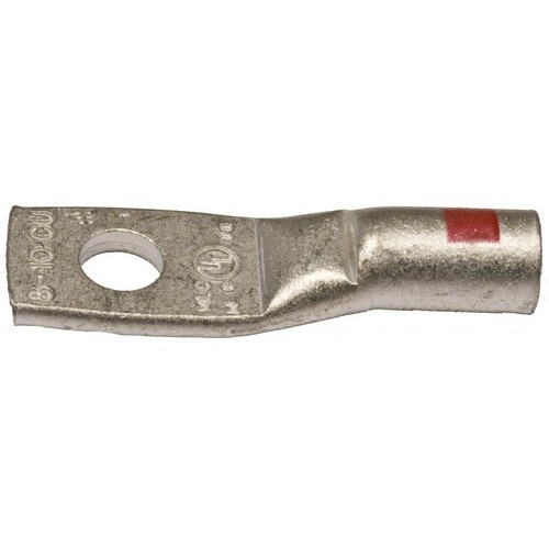Morris Products 94021 Copper Short Barrel 1 Hole Compression Lugs #6 Awg 3/8 Stud