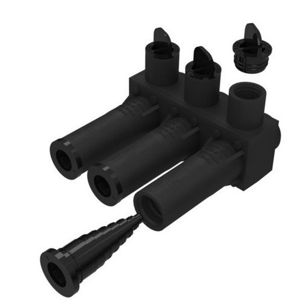 Morris Products 98033 Submersible Insulated Pedestal Connectors Multi-Port #12 - 600 MCM  3 Port