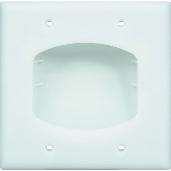 Morris Products 84010 Non-Metallic Recessed Boxes Two-Gang Recessed Low Voltage Cable Plate