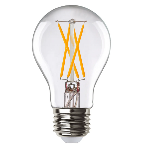Halco 85144 Filament LED Performance A-Shape A19 Filament Bulb Clear Med Base 9W 3K Dimmable